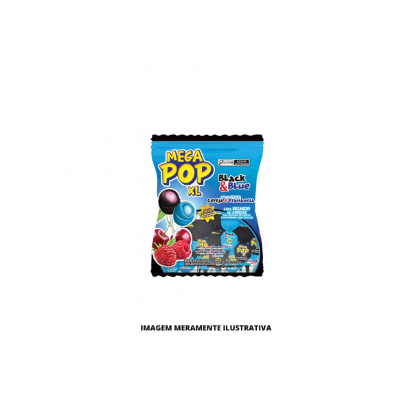 PIRULITO - RICLAN - 552g MEGA POP CEREJA E FRAMBOESA
